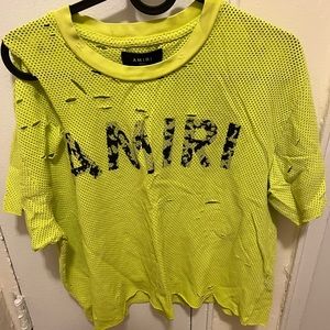 Amiri Logo Distressed Top Size Small